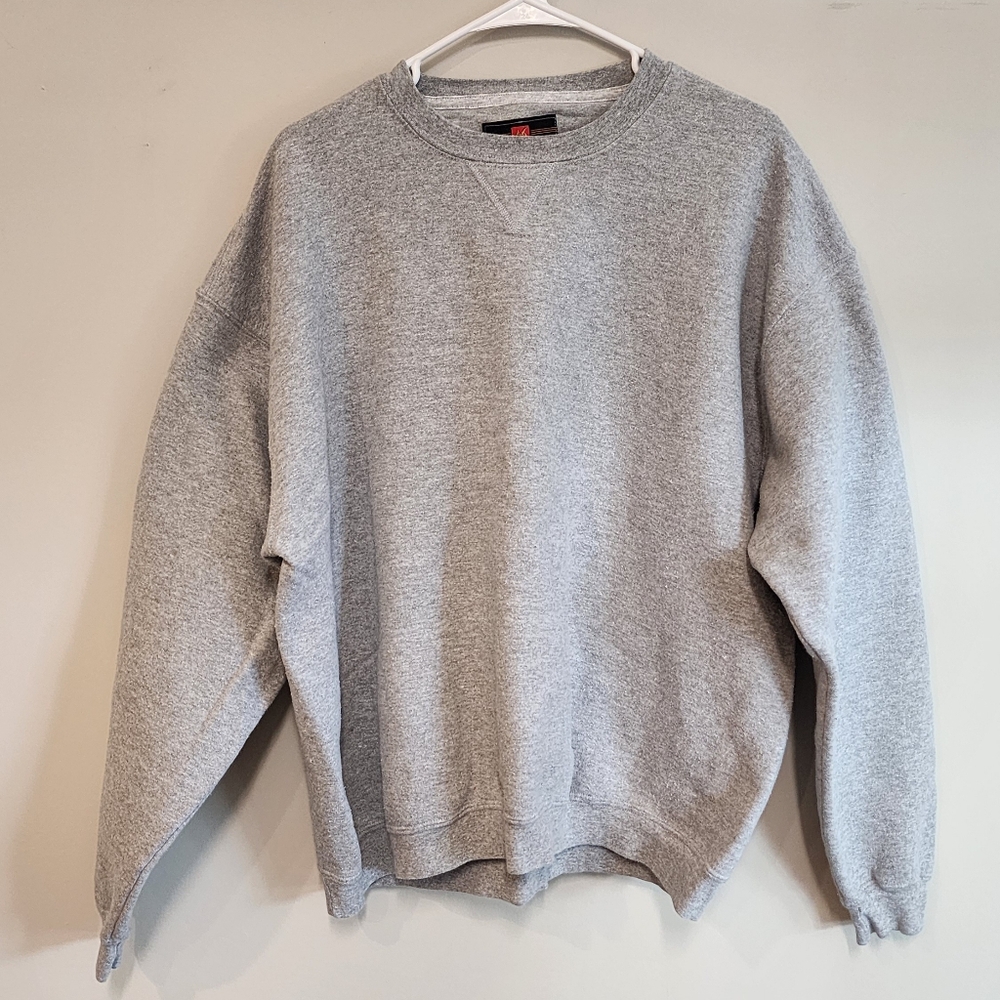 Vintage Members Mark 2XL Men's Sweat Shirt Grey Top Y2k Baggy Sweatshirt